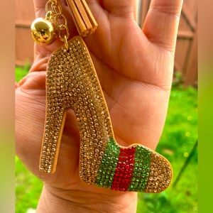🆕 Cute, high heel, beaded keychain